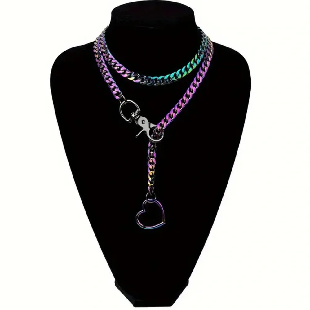 Multi-Layer Cuban Chain Y-Shaped Necklace - New Jk Spice Street Style - Picture 3 of 6